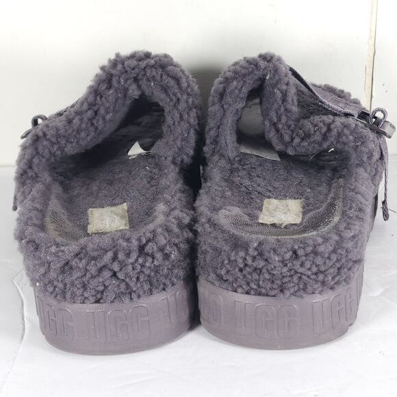 UGG Women's Fluffita US 8 Purple Sheepskin Platform Shearling Slide Slippers - Picture 13 of 16
